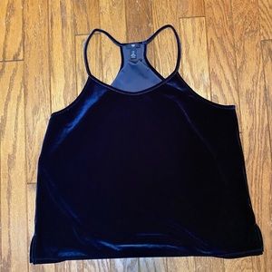 Gap Navy Blue Velvet Top